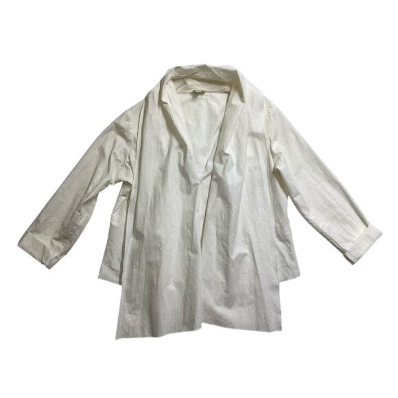 J. Jill Cardigan lightweight Jacket 100% cotton White Size Medium - Picture 4 of 5